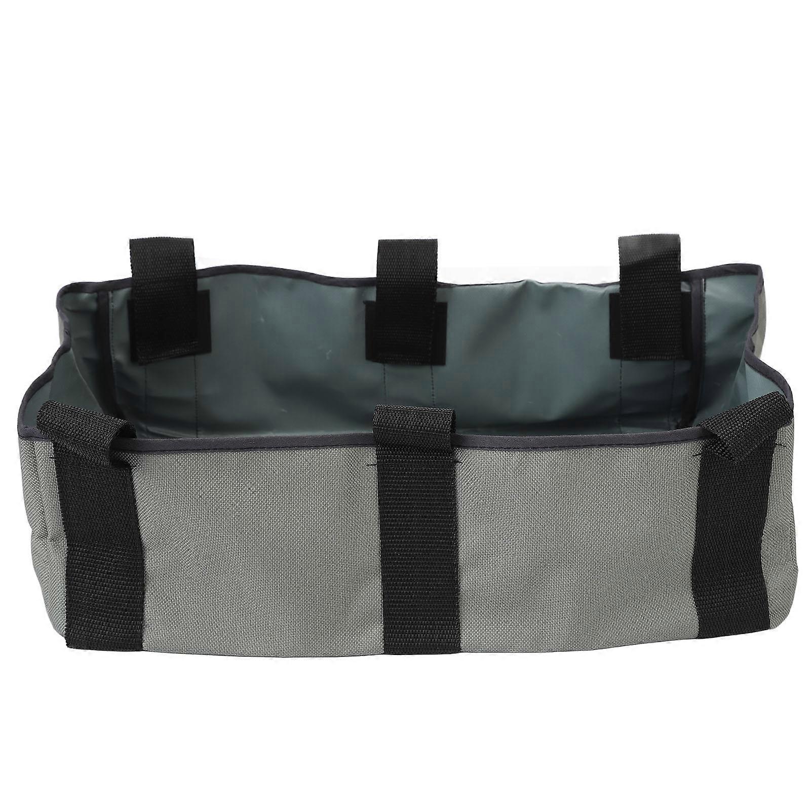 Rollator Bag Storage Hook And Loop Portable Nylon Under Seat Wheelchair Basket For Umbrella Grey
