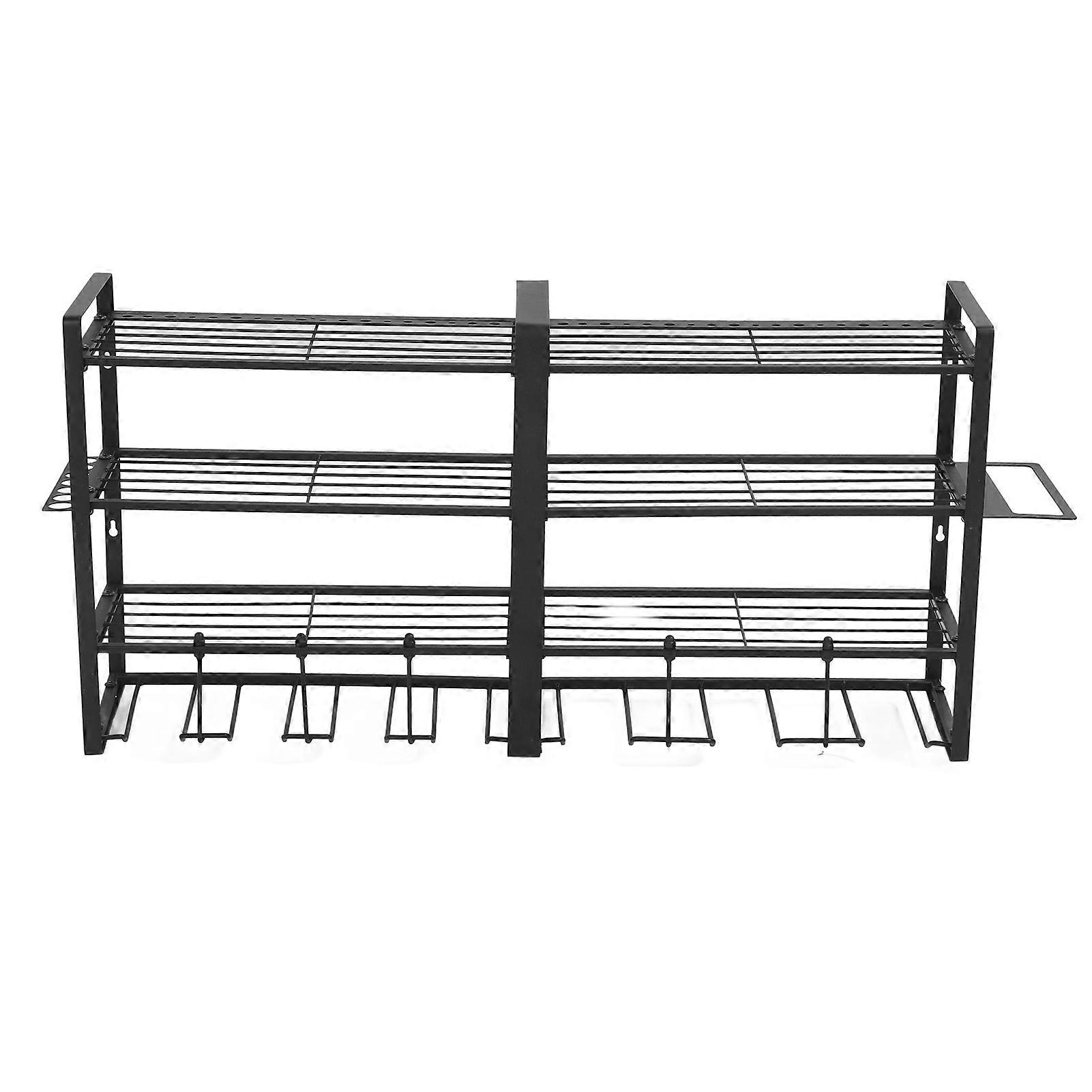 Power Tool Organizer Wall Mount 4 Layer Garage Storage Rack For Drill Screwdriver