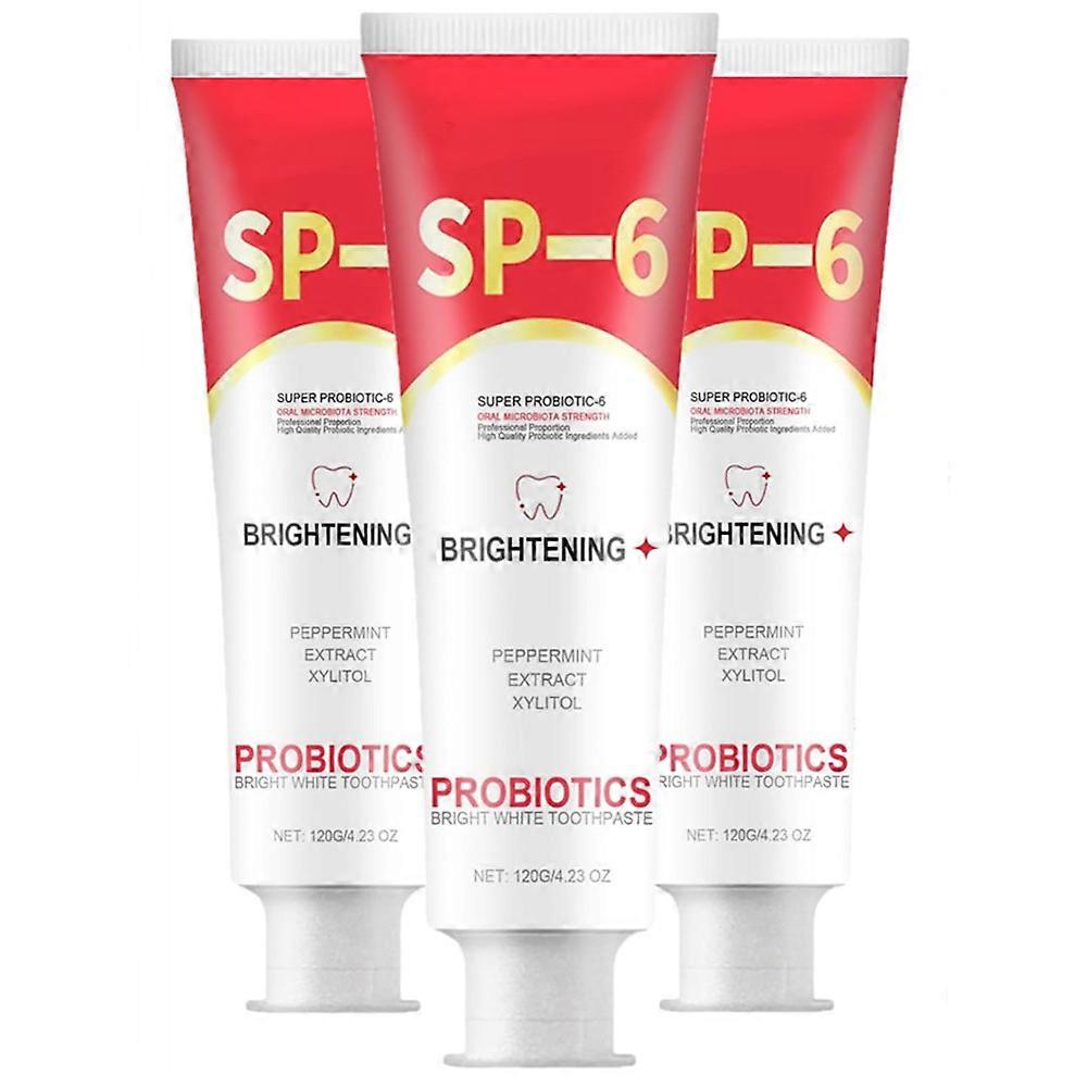 3PCS SP-6 Probiotic Toothpaste,Sp-6 Toothpaste Whitening