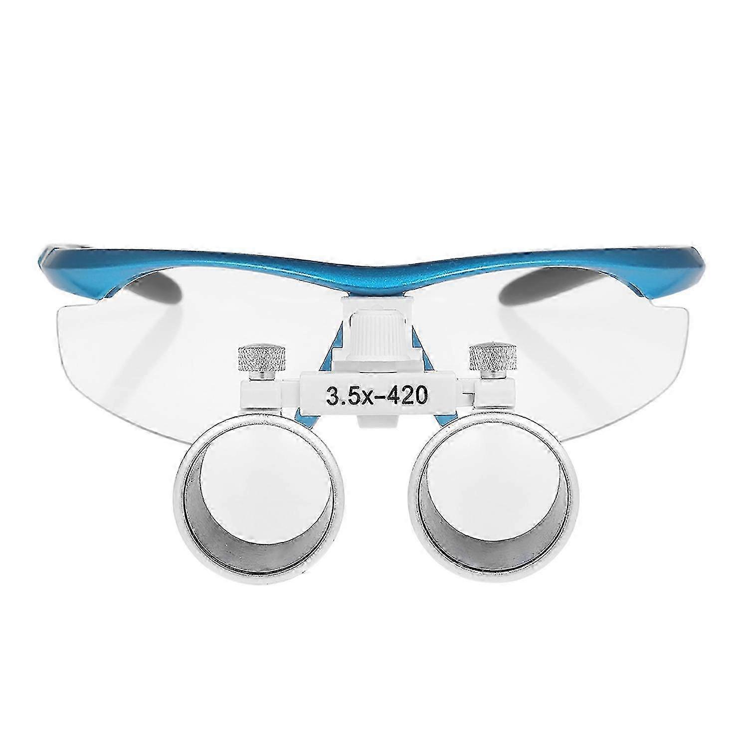 זכוכית מגדלת משקפת שיניים מקצועית 3.5X עם מרחק עבודה של 420 מ"מ לרופאי שיניים ומנתחים