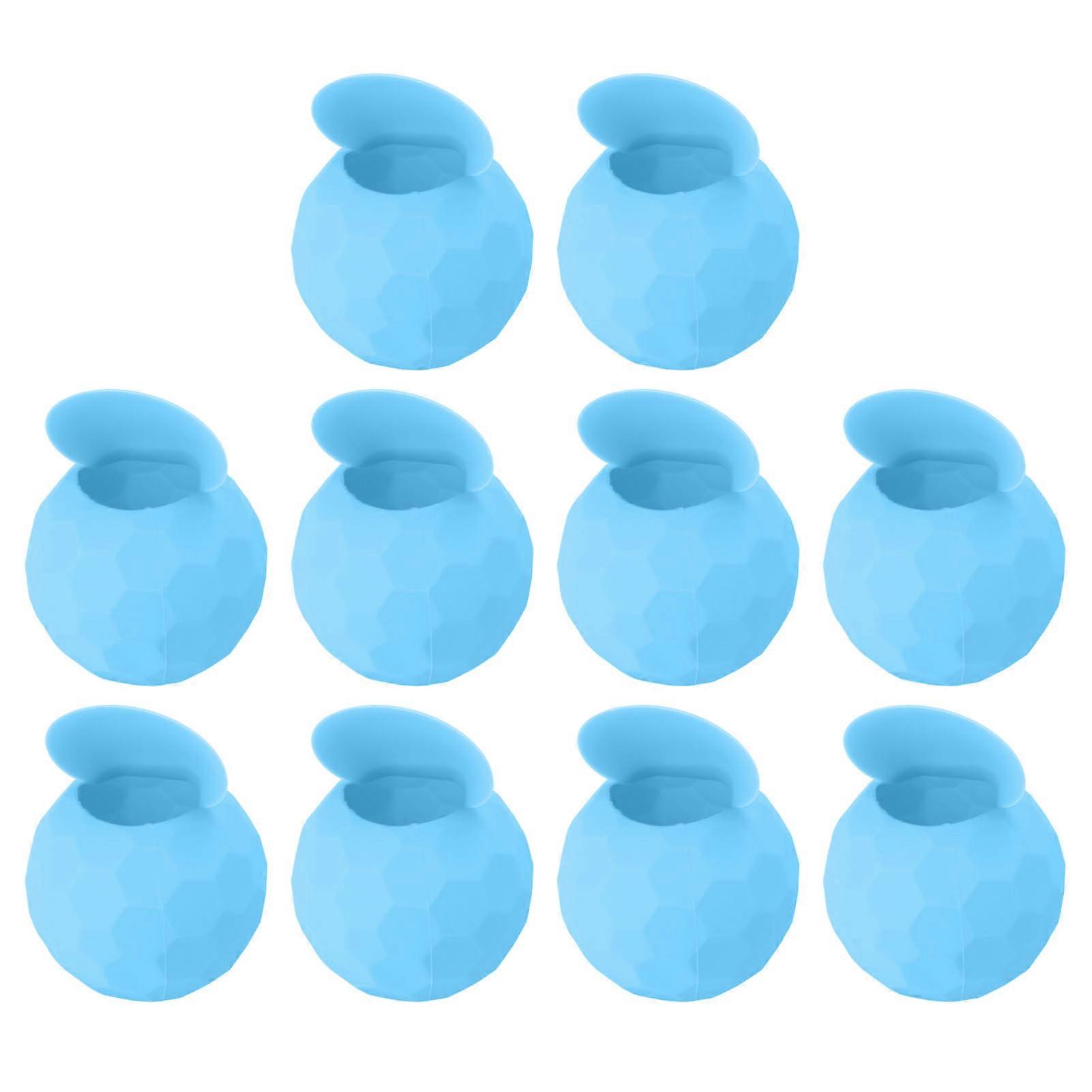 10 Pcs Reusable Water Balloons Silicone Water Balloons Self Sealing Quick Fill Summer Pool Beach Party Game Toy Light Blue