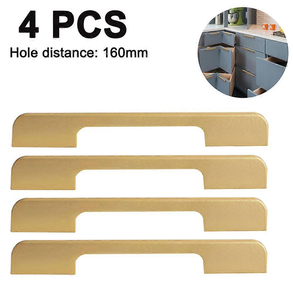 4 stk møbelhåndtak, matt Møbelhåndtak i rustfritt stål