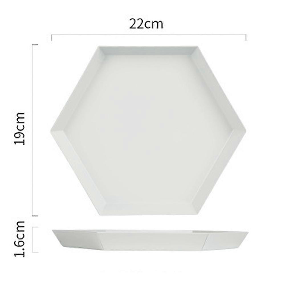 Polygonal Desktop Storage Tray Geometric Rhombus Metal Hexagonal Compote