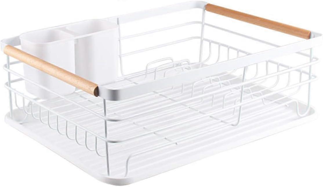 Scolapiatti Scolapiatti da cucina con vassoio in plastica Stendibiancheria in metallo