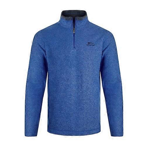 Weird Fish Mens Newark Grid Eco Friendly Quarter Zip Fleece Top