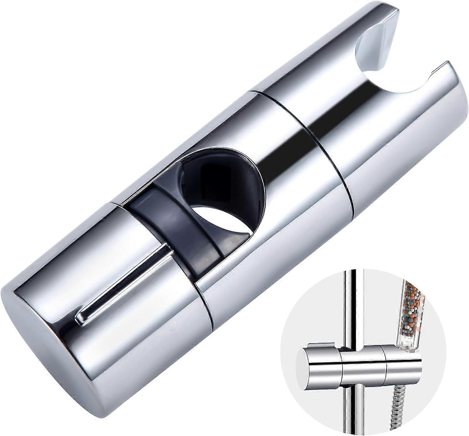 Shower Head Bracket for 18-25mm Riser Rails, Adjustable Shower Rail Rod Clamp Bracket, Chrome