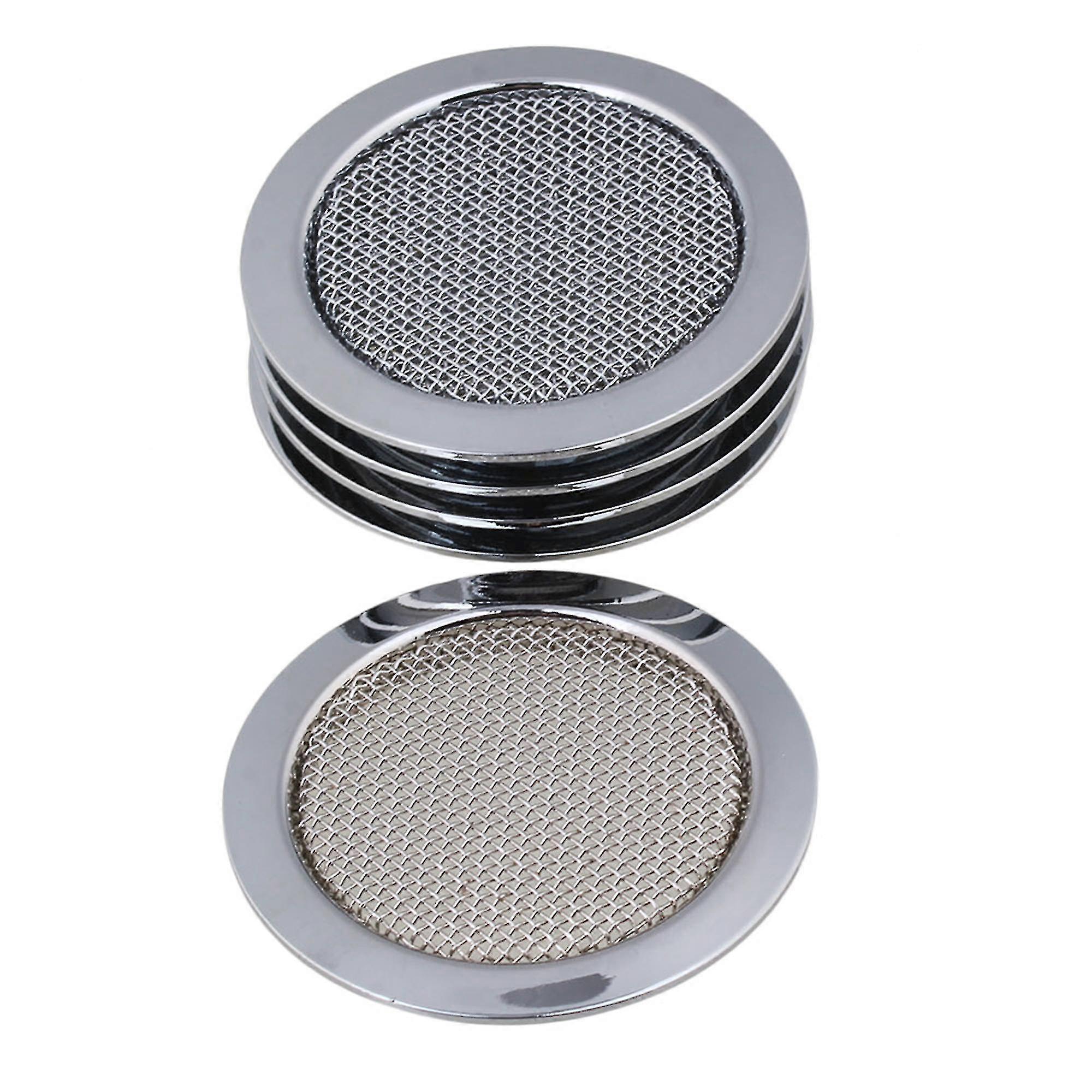 2.36inch Dia Chrome Alloy Dobro Resonator Soundhole Cover Speaker Net Set of 5