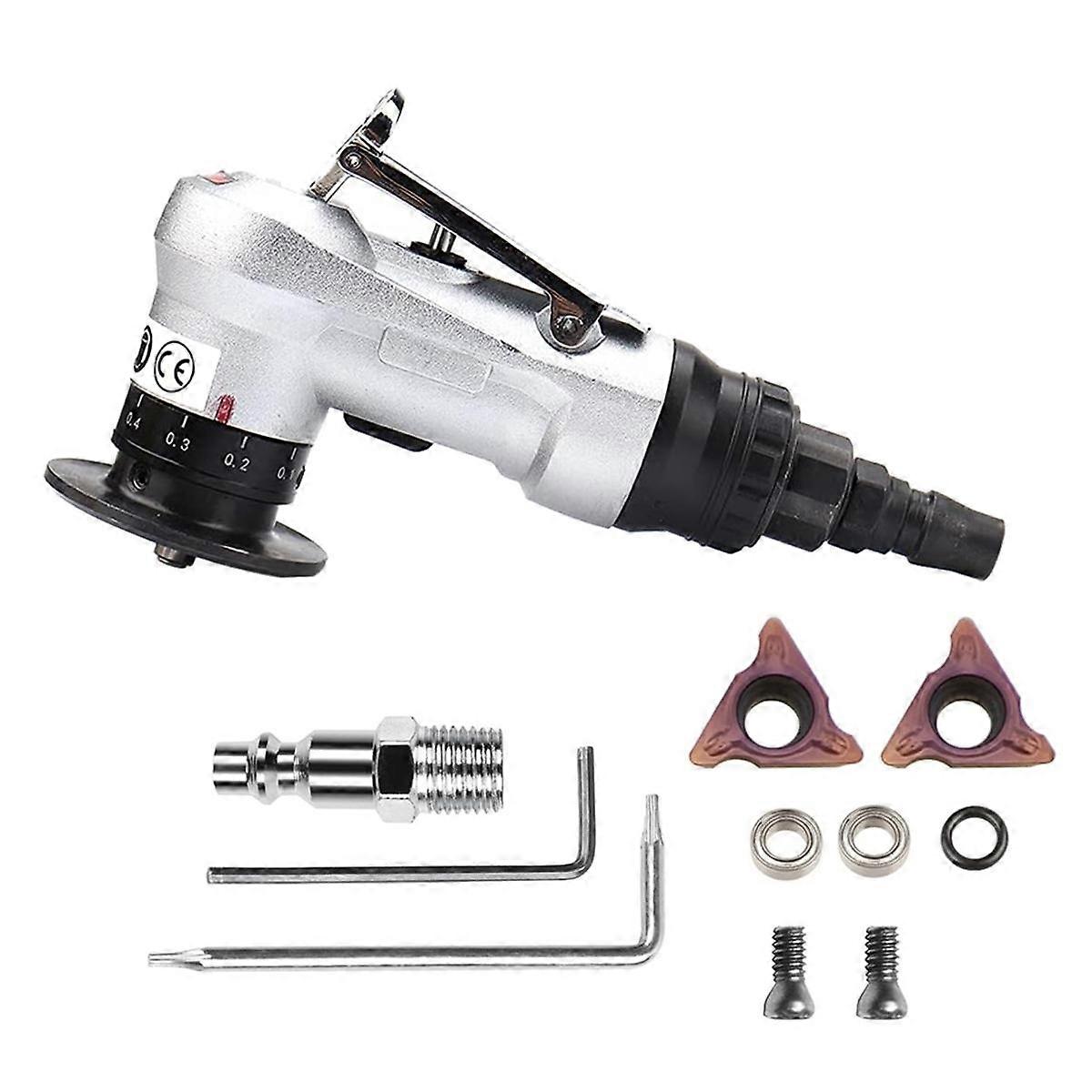 2 in 1 Mini Pneumatic Chamfering Machine, Air Chamfer Tool for Chamfering Metal Round Corner, 45 Degree Arc Corner