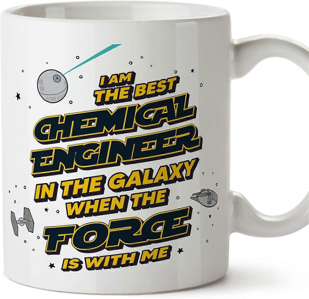 化学エンジニアマグカップ 銀河系で最高のフォースは私と共にあり、同僚への面白い贈り物 セラミック 11オンス マグ