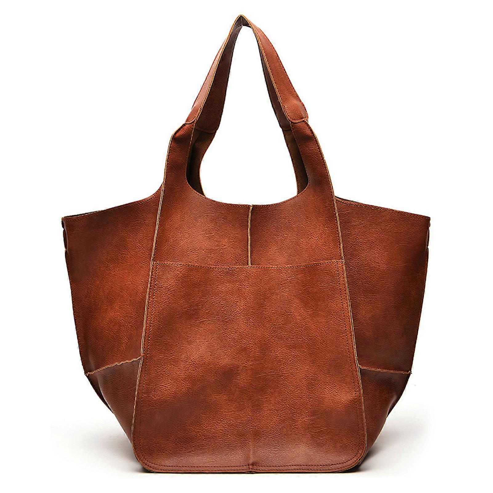 Women\'s Tote Shopper Large Shoulder Bag Splash Proof Elegant Solid Color Elegant