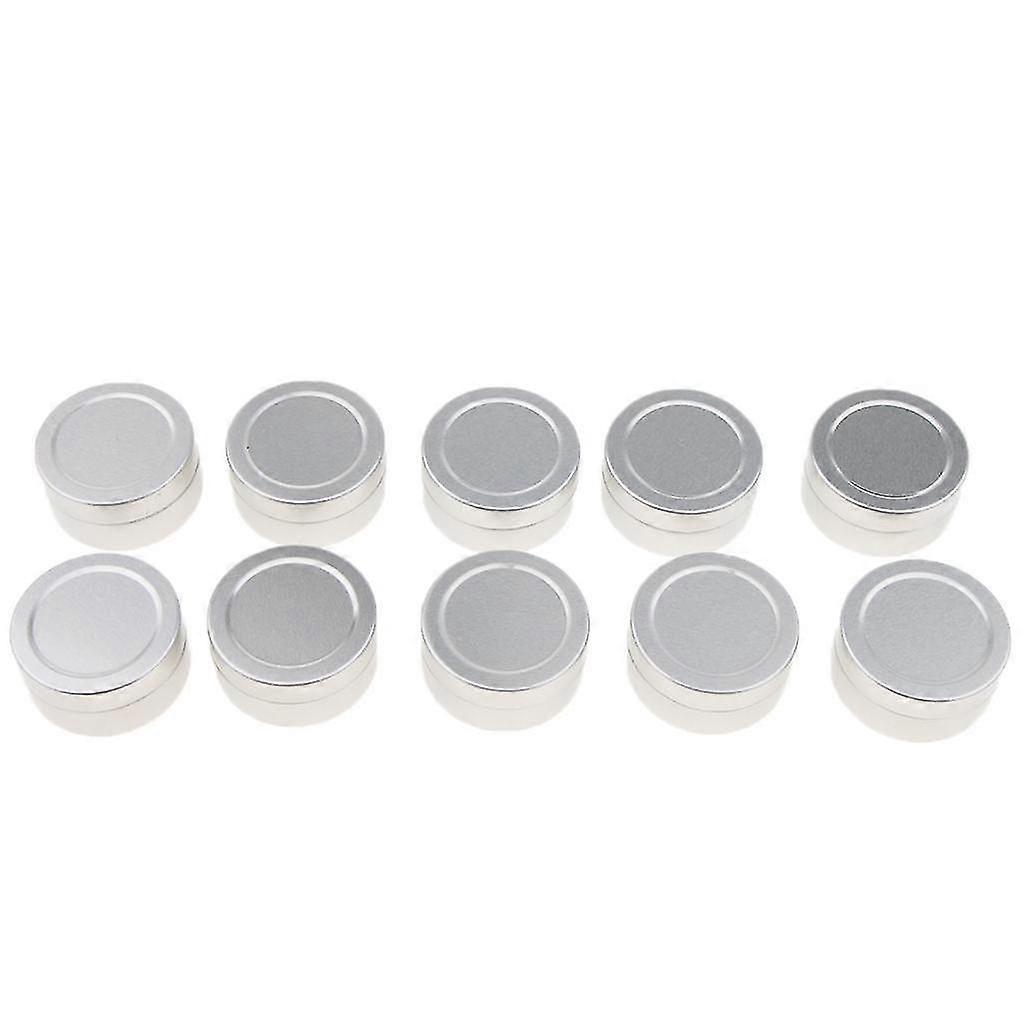 10 Pcs Aluminum Cosmetic Tin Pot Lip Balm Jar Container  Holder Empty - A-15ml-4 X 1.8cm