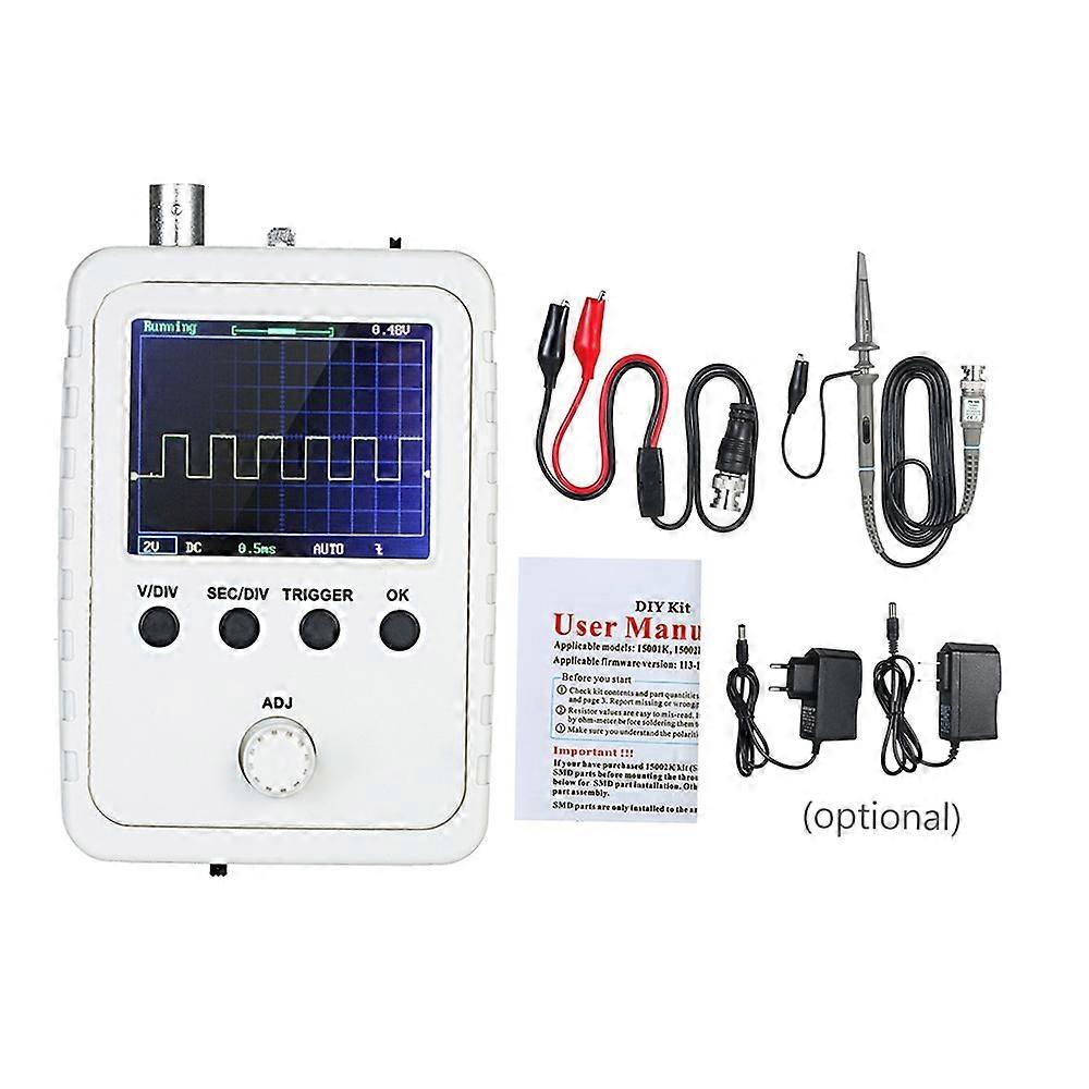 2.4" TFT Digital Oscilloscope with Power Supply BNC-Clip Cable Probe DS0150 (Assembled Finished Machine) Oscilloscope DIY Kit