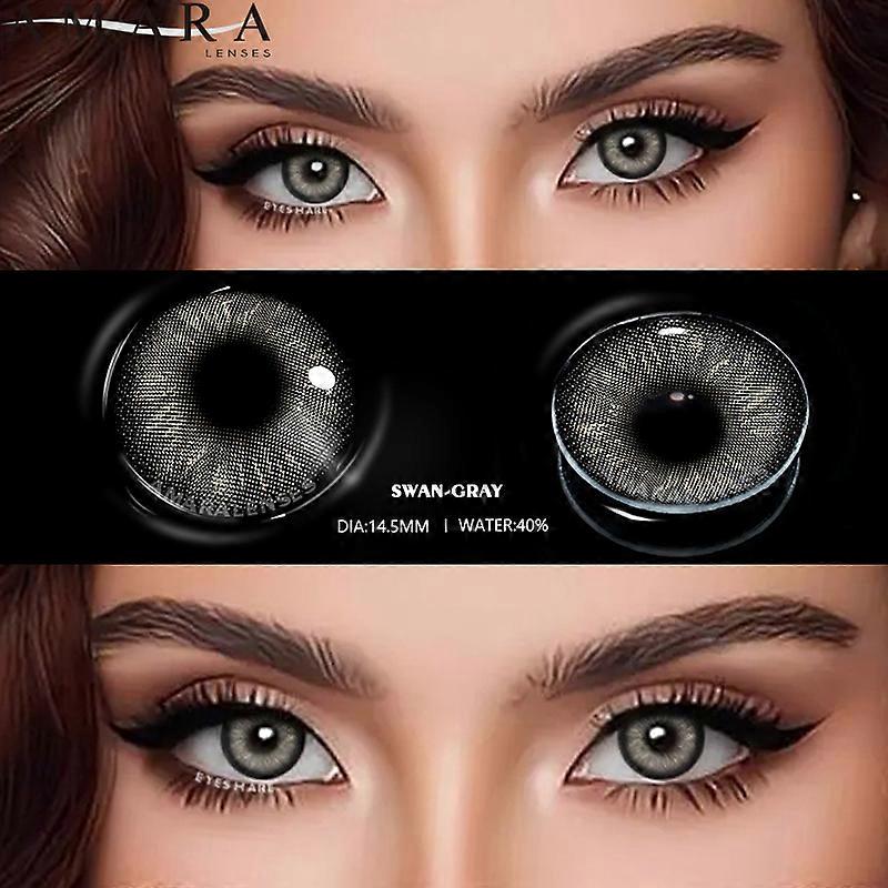 عدسات لاصقة ملونة طبيعية 2 قطعة عدسات لاصقة زرقاء تلاميذ تجميل ملامسات ملونة مكياج سنوي عيون خضراء عدسات لاصقة