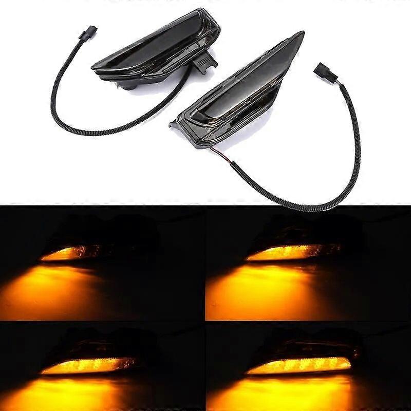 1 Pair Front Fog Lamp LED Turn Signal Light For Infiniti Q50 Sport Model 2014-2019 Flowing Flashing Light #261304GA0A.261354GA1A