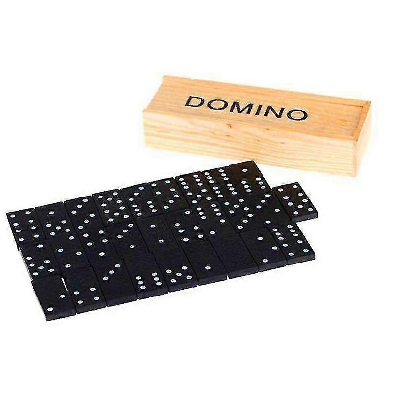 Domino Board Classics Family Wooden Game Traditional Party Building