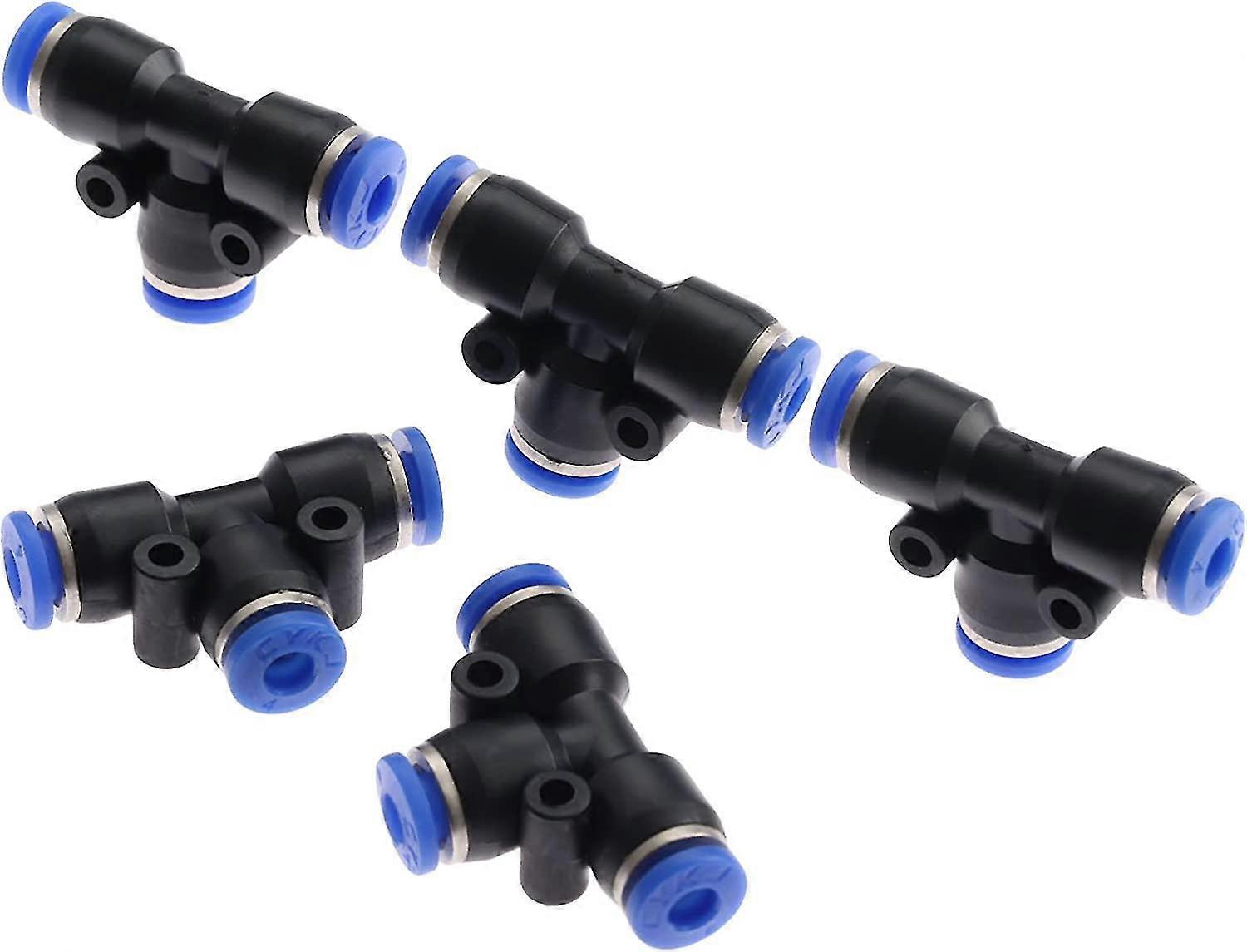 Water Hose Quick Connect T-junction Pe4 Pneumatic Air 3 Way 5pcs Quick Fittings Connector 4mm Tube Hose