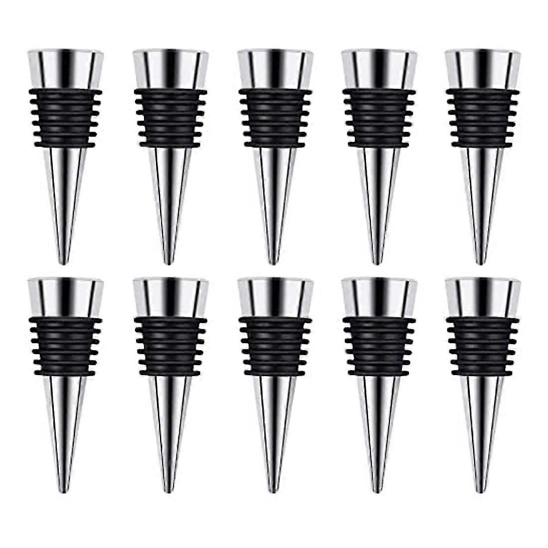 Wine Stopper,10pcs Reusable Bottle Stoppers With Leak Proof Airtight,diy Wine Cork For Bar, Party,k