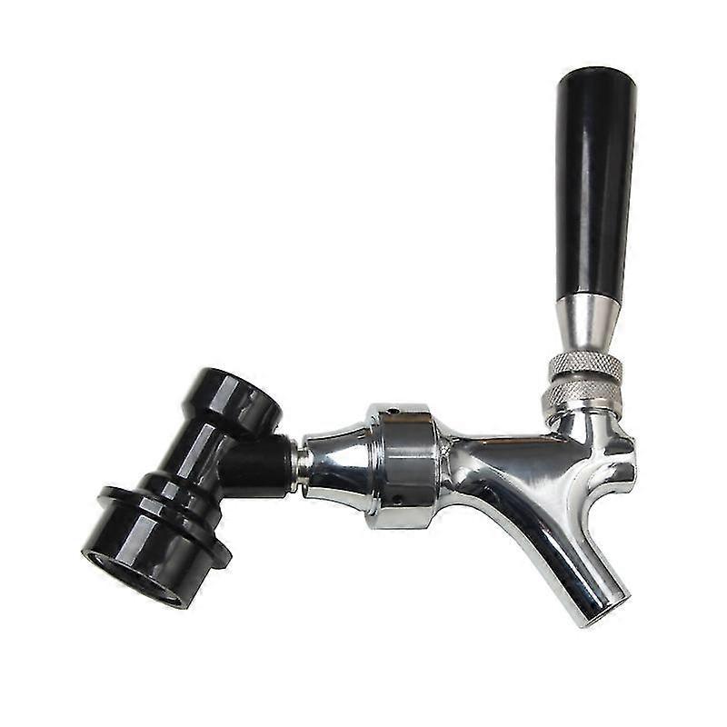 Rubinetto della birra con blocco a sfera Home Brew In acciaio inossidabile Stelo alla spina Rubinetto della birra con blocco a sfera Corpo cromato per Corny Keg Tap Draft Beer Soda Ball Lock W