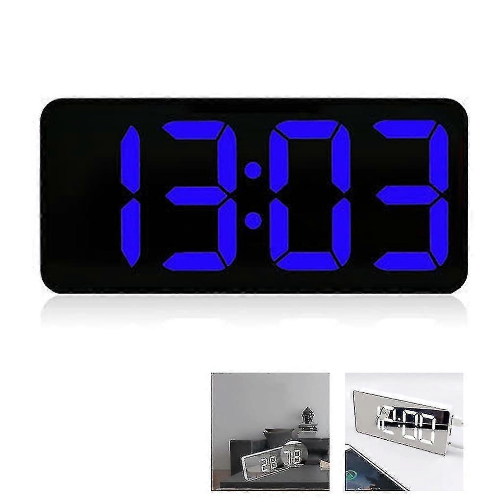 A Digital Alarm Clock With Large Led Temperature Display, Table Clock