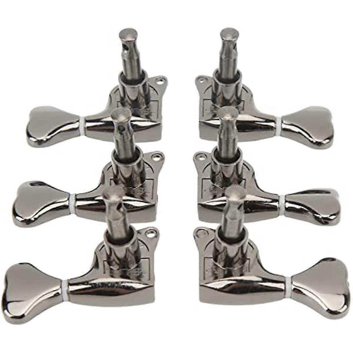 6 Pcs 3 Left 3 Right Sealed Guitar String Tuning Pegs Machine Head String Tuning Keys Set Performance Accessory