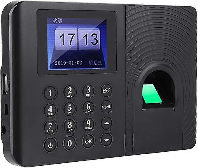 Biometric Fingerprint Password Time Attendance Machine Employee Checking-in Recorder Recognition Device Access Control 2.4in High-Definition Color LCD