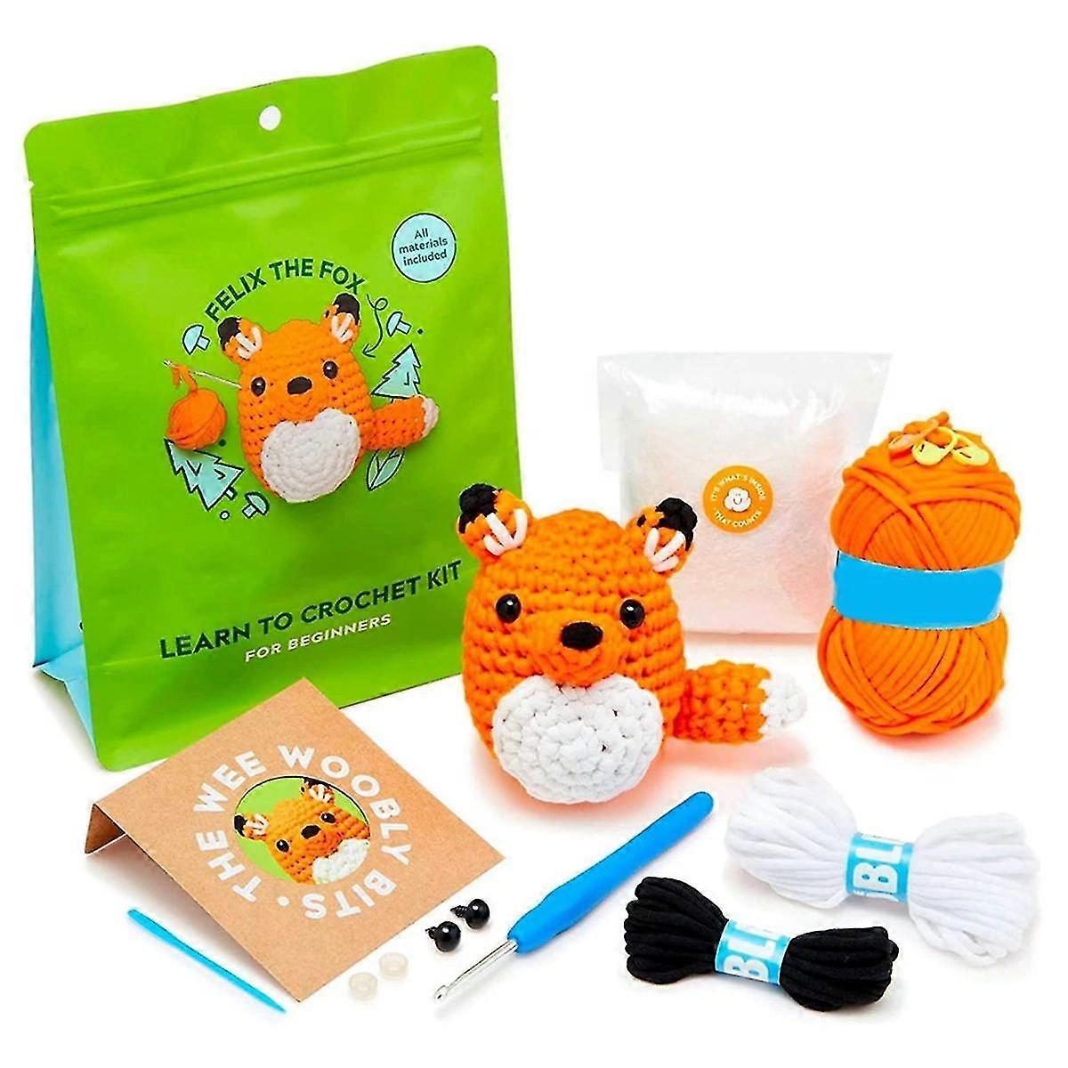 Beginners Crochet Kit With Yarn Diy Knitting With Step-by-step Video Tutorials Crocheting Doll Handmade C