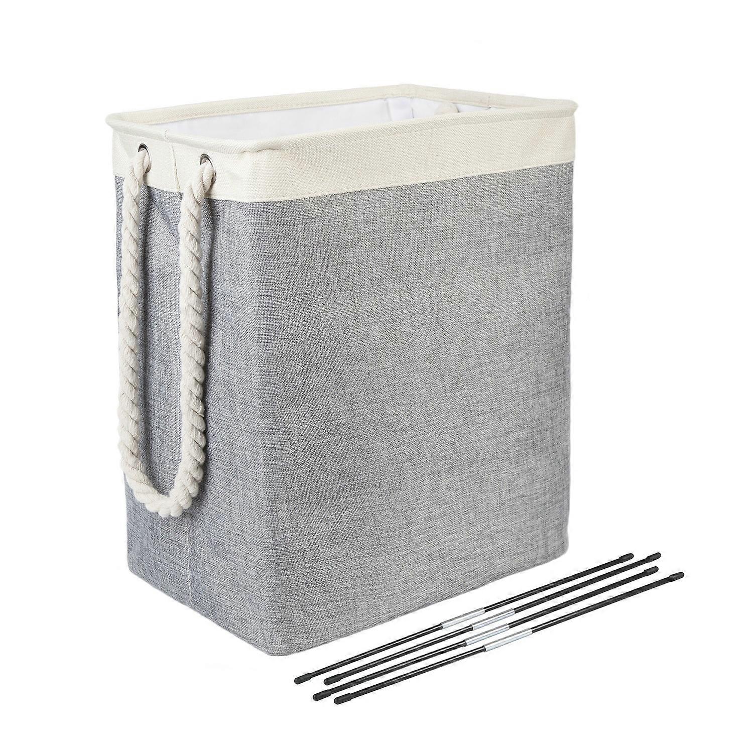 laundry baskets with sturdy handles foldable gray 42*31*50cm