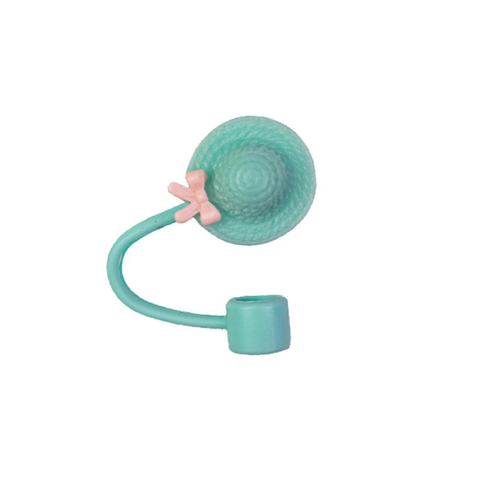 Silicone Straw Cap Covers for 30/40 Oz Cups Hat Design with Bow Washable Reusable BPA-Free Tumbler Accessories for Men Women