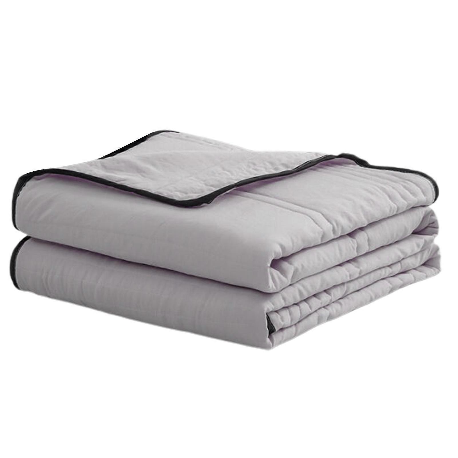 Summer Air Conditioning Quilt Solid Color Machine Washable 2 Persons Rectangle Lightweight Night Sweats Cooling Comforter Sleeping Blanket