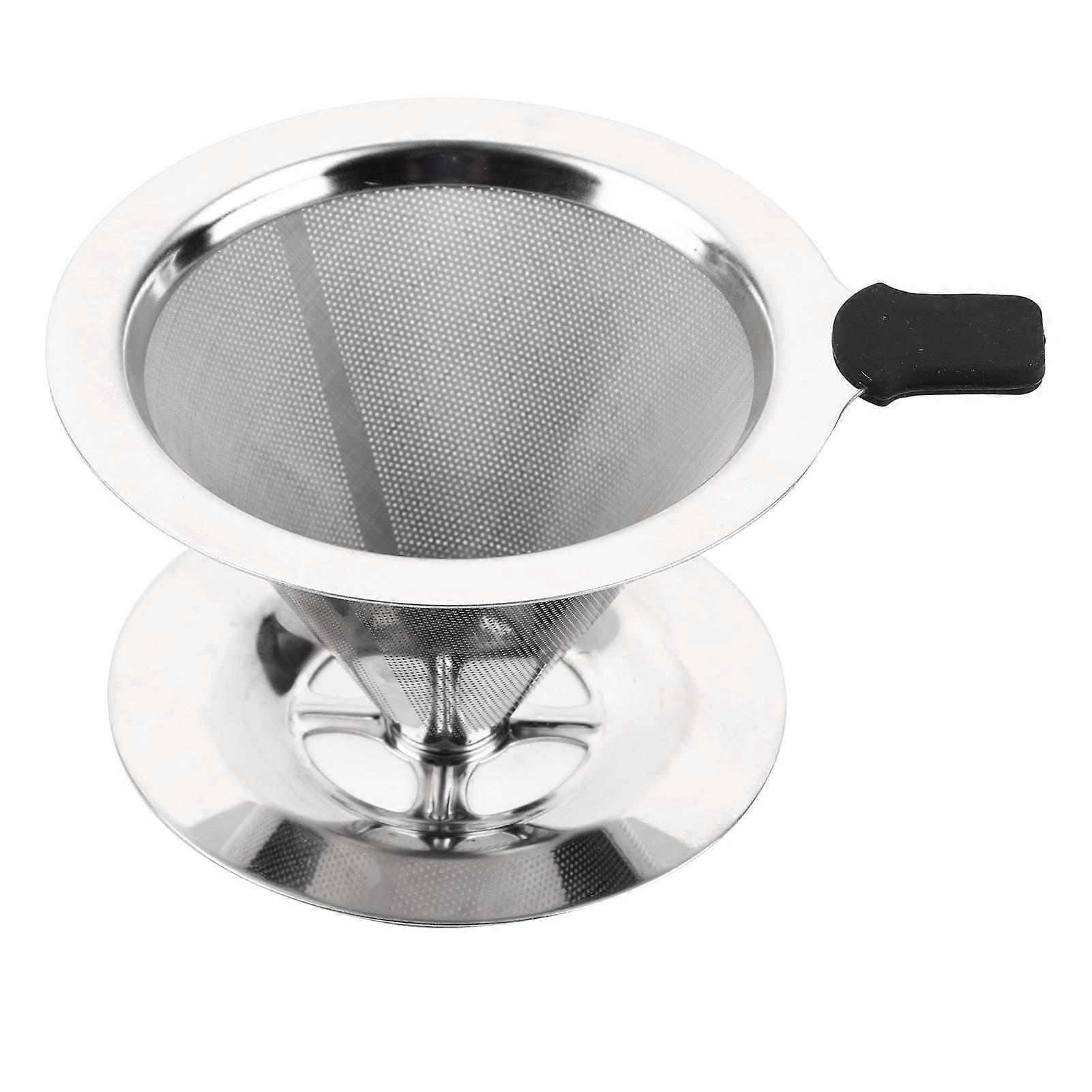 Coffee Strainer Stainless Steel Pour Over Coffee Dripper Double Layer Mesh Filter for Home Office Use