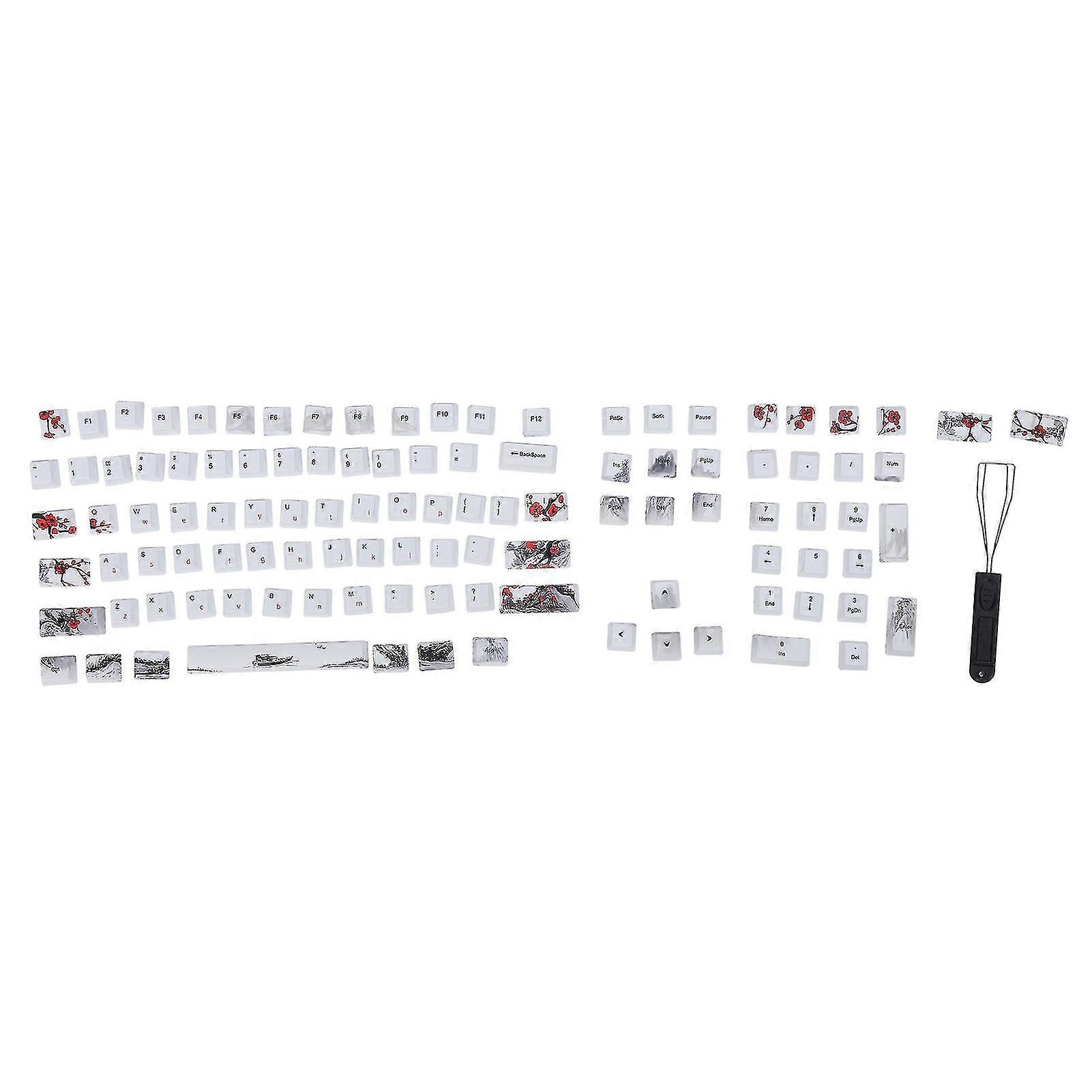 110Pcs Keycaps PBT 5Sided Dye Sublimation Keyboard Caps with Key Puller Computer Parts-YM