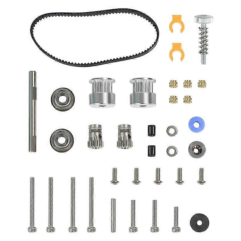 1 Set 3d Printer Extruder 2pcs Synchronization Wheel 2pcs Brass Insert Nut