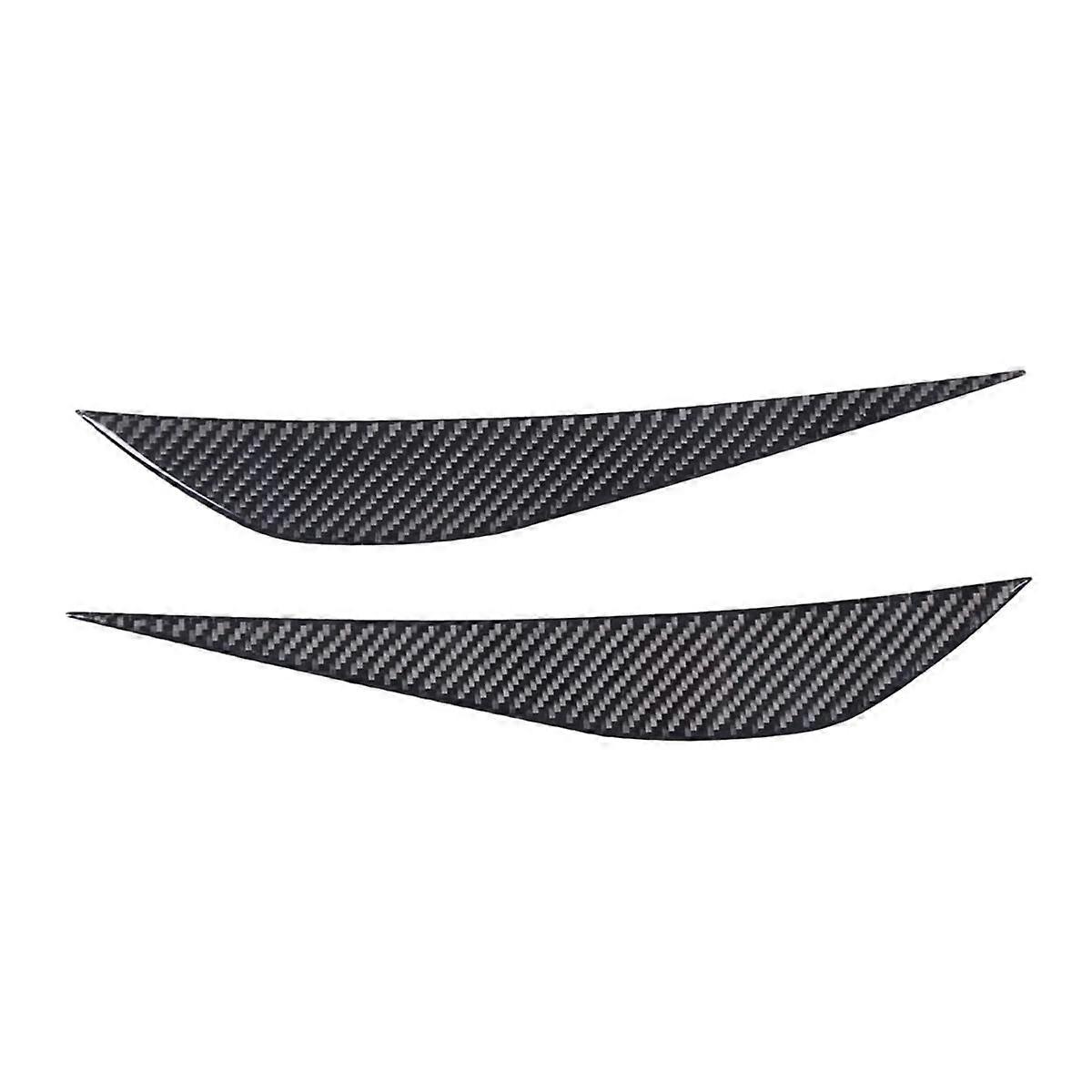 For C7 2014-2019 Soft Carbon Fiber Car Front Bumper Bottom Corner Cover Trim Front Lip Decals Stick