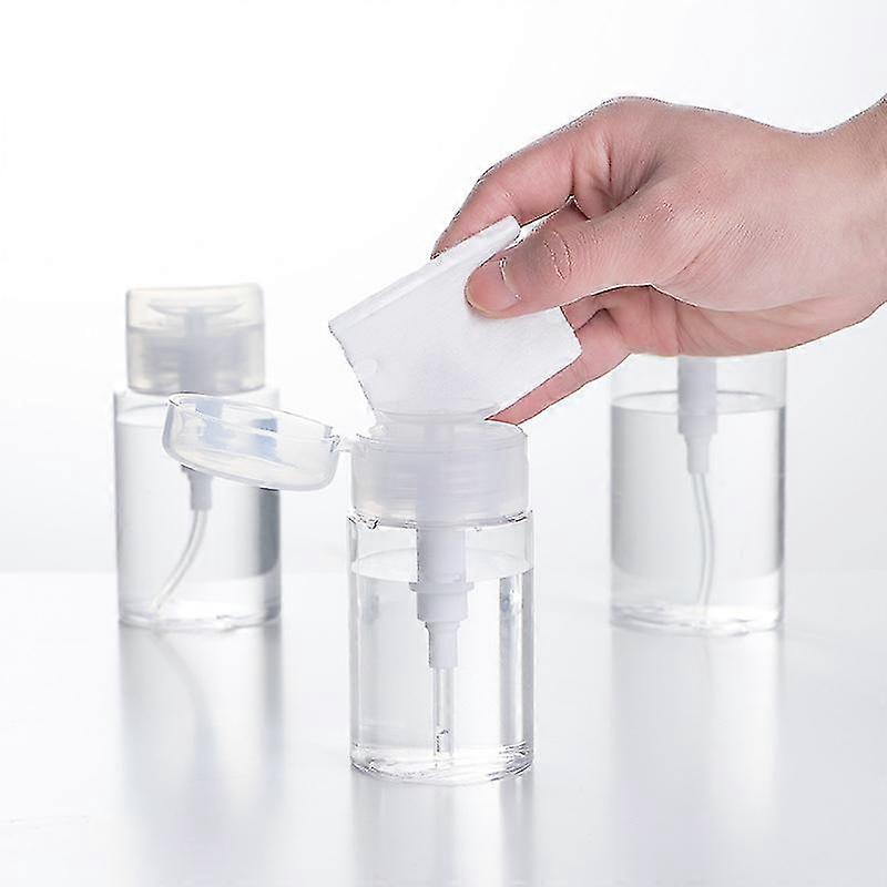 3pcs Pressed Portable Travel Bottle Transparent Empty Bottle 100ml