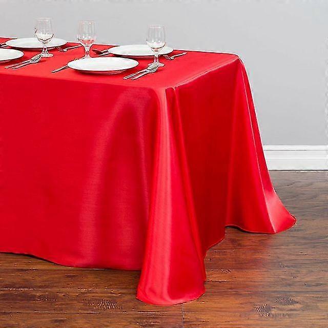 Jwl White Table Cloth Polyester Table Cloth Rectangular Satin Tablecloth