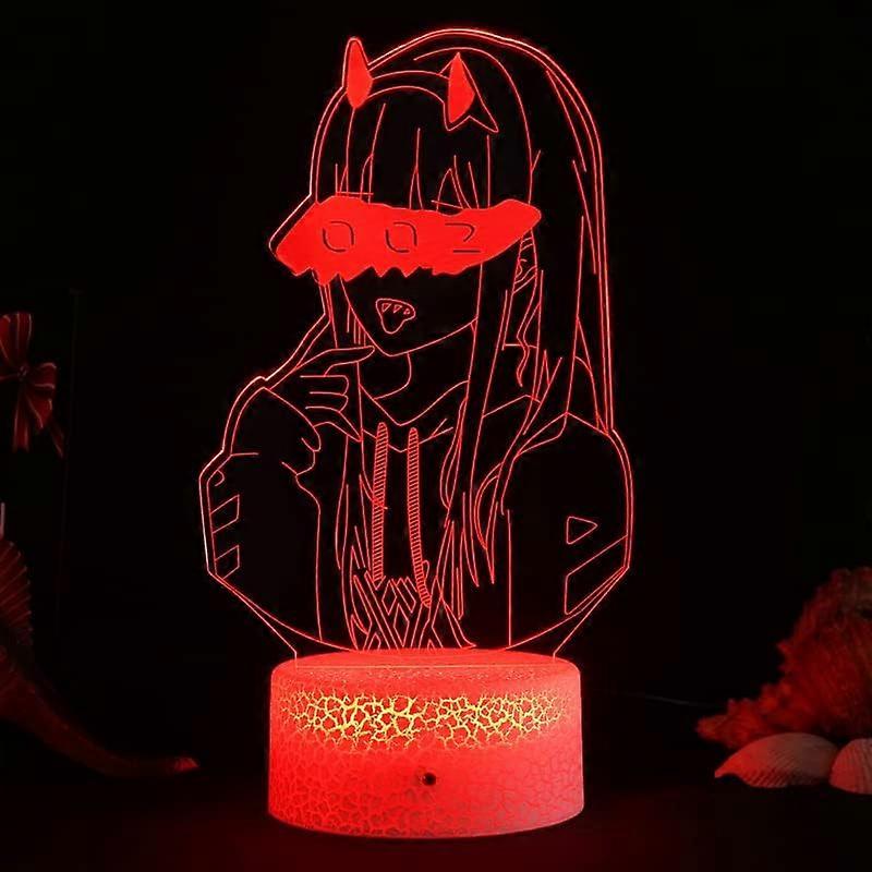Darling in The Franxx Zero Two 002 3D Illusion Night Light Lamp Smart Touch