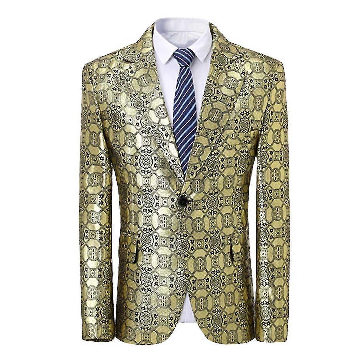 VAWAN Banchet pentru bărbați Floral Slim Blazer