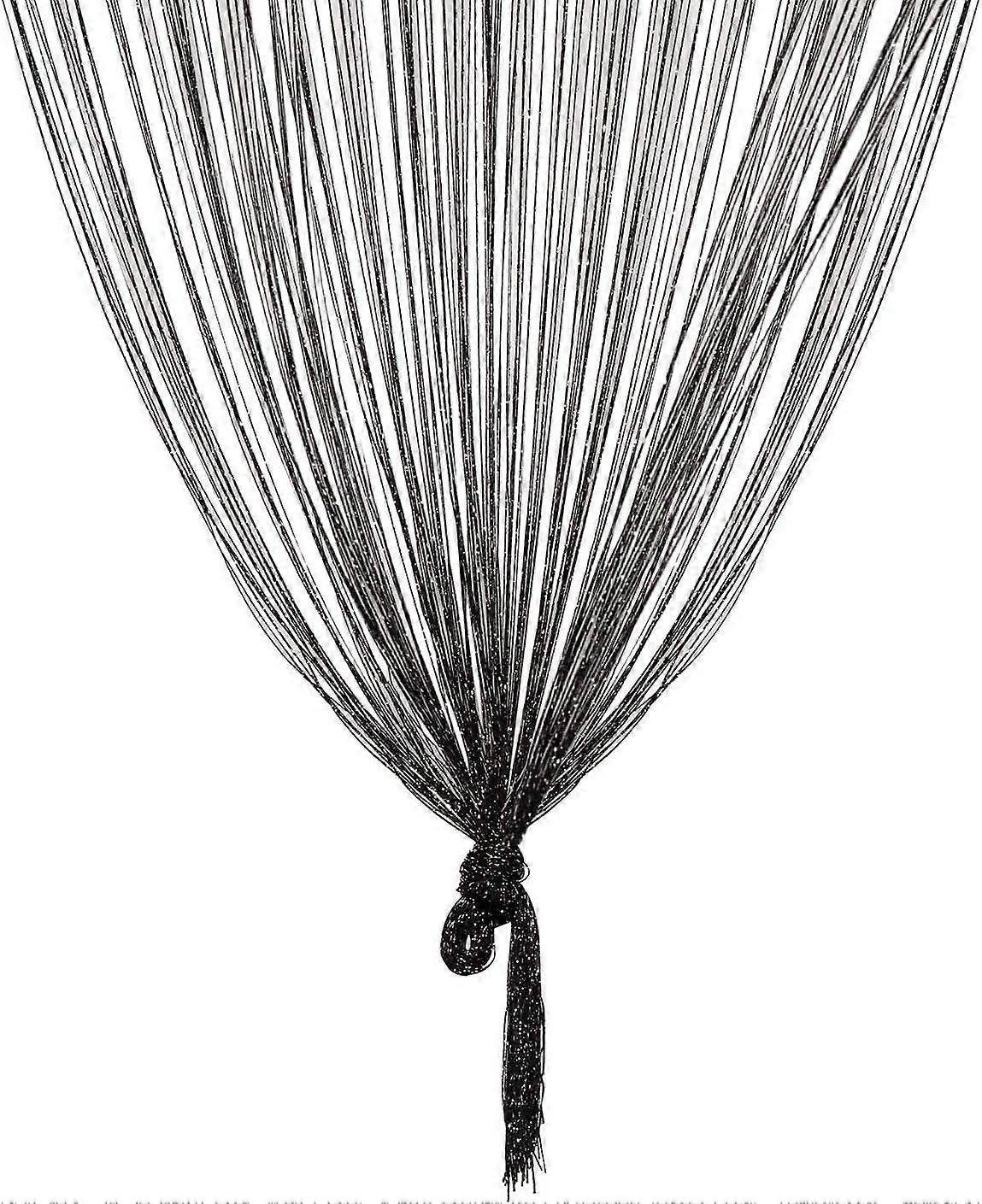 1*2m Black Dew Drops String Curtain Panel Perfect as Fly Screen