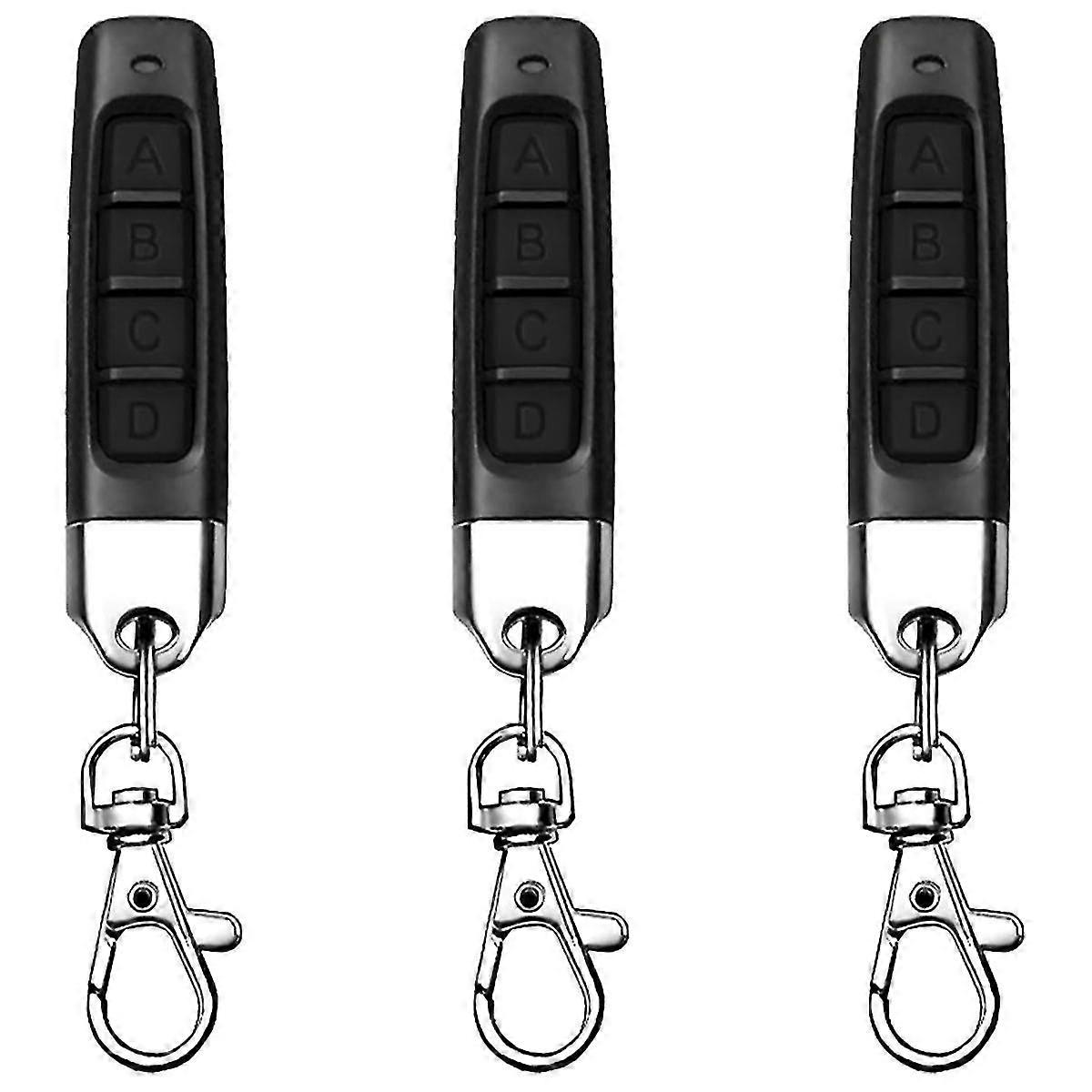 3pcs 433mhz Copy Remote Opener,universal Garage Door Controller Wireless Cloning Key Fob 4in1 Remot