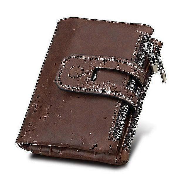 Blocking Secure Wallet 11 Kartensteckplätze Vintage Echtes Leder Herren