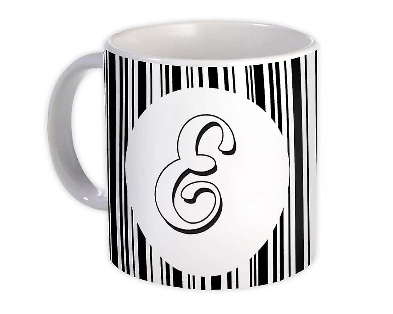 Gift Mug: Monogram Letter E Alphabet