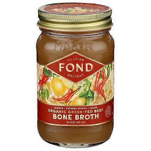 Fond Bone Broth Beef Bone Broth Ginger Cayenne ,14 Oz (Case Of 4)