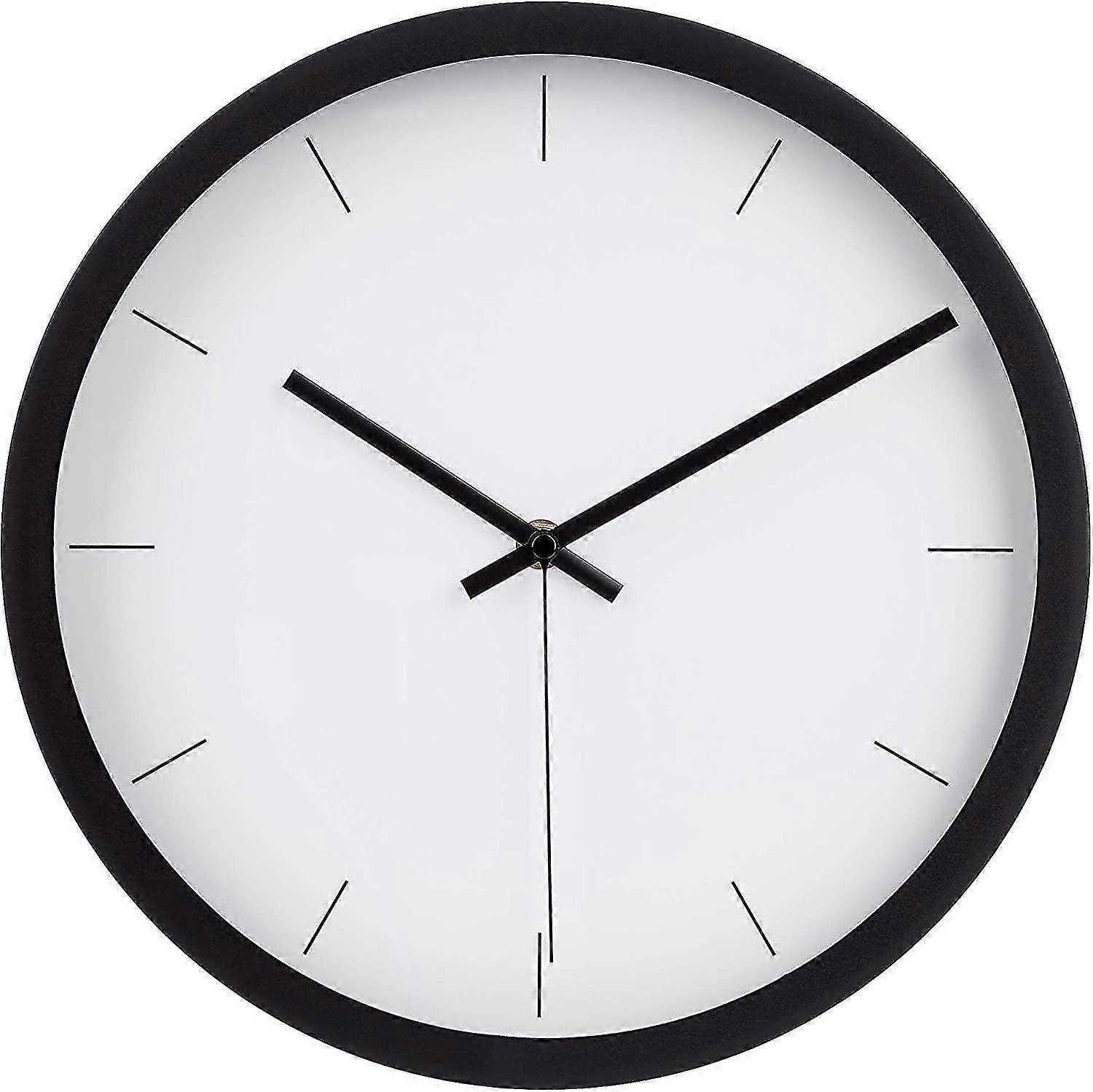 Basics Modern Wall Clock, Black, 12-Inch