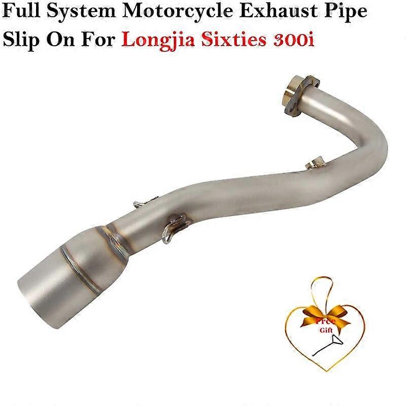 Slip On fr Longjia Sixties 300i Motorrad Auspuff Voll system Flucht modifizierte Front Link Rohr Schall dmpfer DB Killer Kohle faser