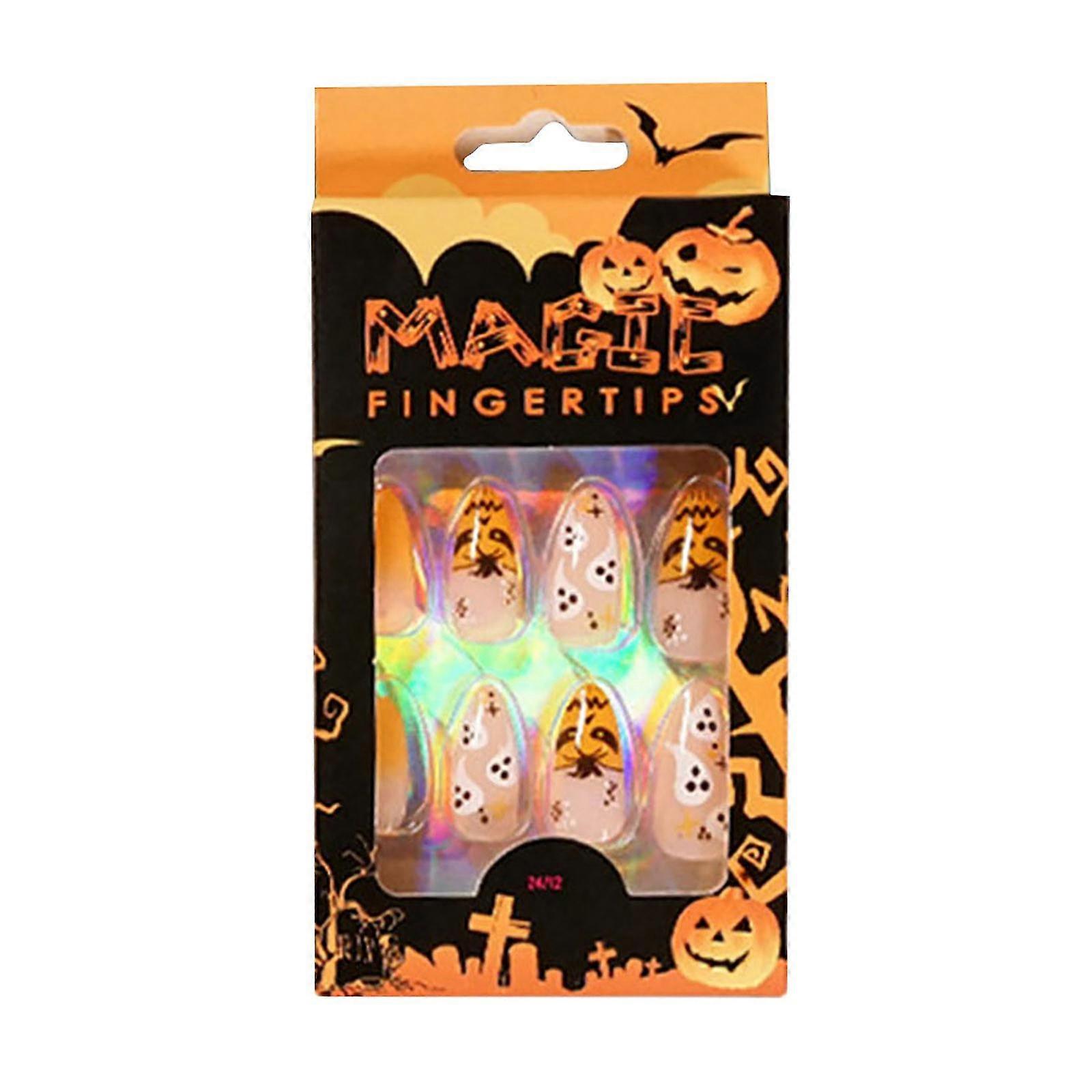 Halloween Samling Lång bär spik färdig falsk spik patch 24st