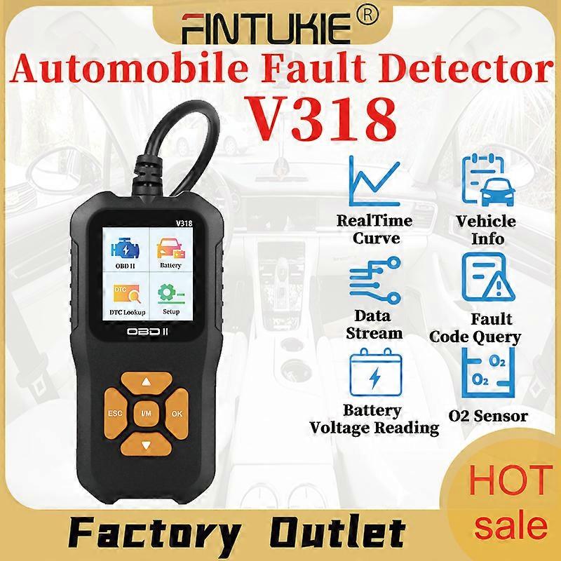 Multifunctional Vehicle Detection Tool Code Reader V318 Mini Color Screen Car Diagnosis OBD Maintenance Tool
