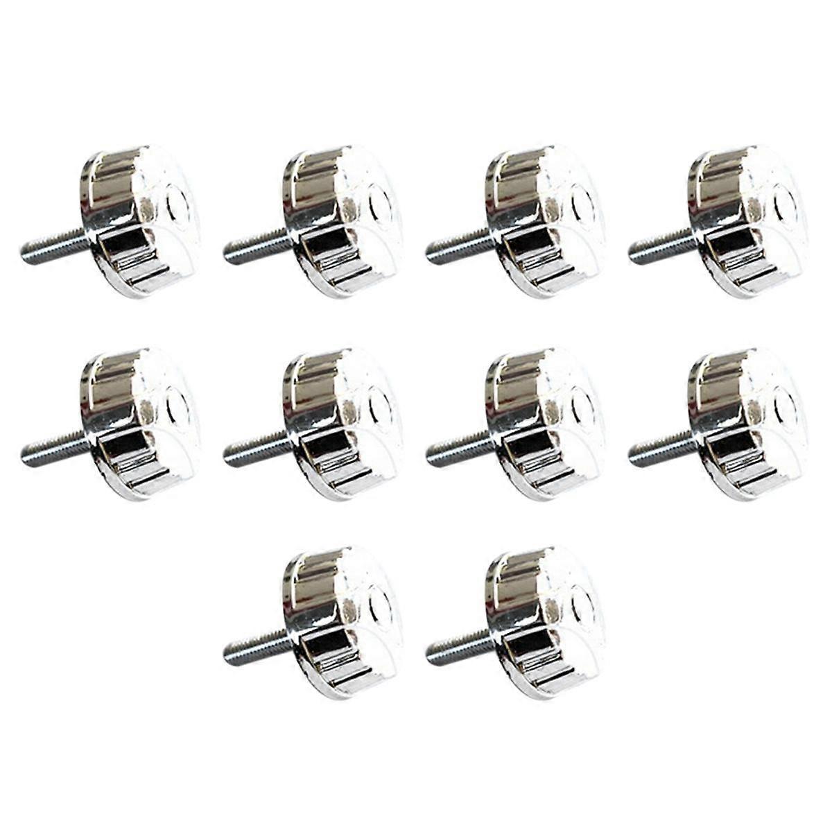 10PCS Fishing Accessories Supplies Tackle Wheel Rocker Handle Parts Rocker Arm Cover Sea Rod Wheel Nuts Handle Silver