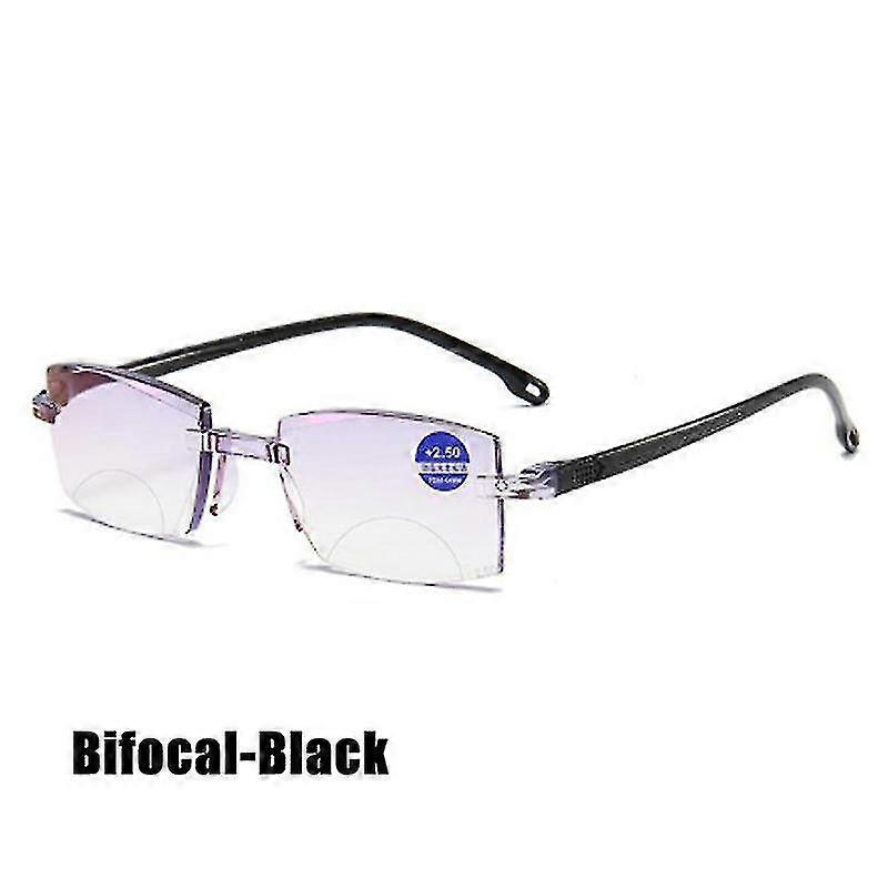 Bifocales Progressives Reading Glasses Diamond-cut Men Blue Light Blocking