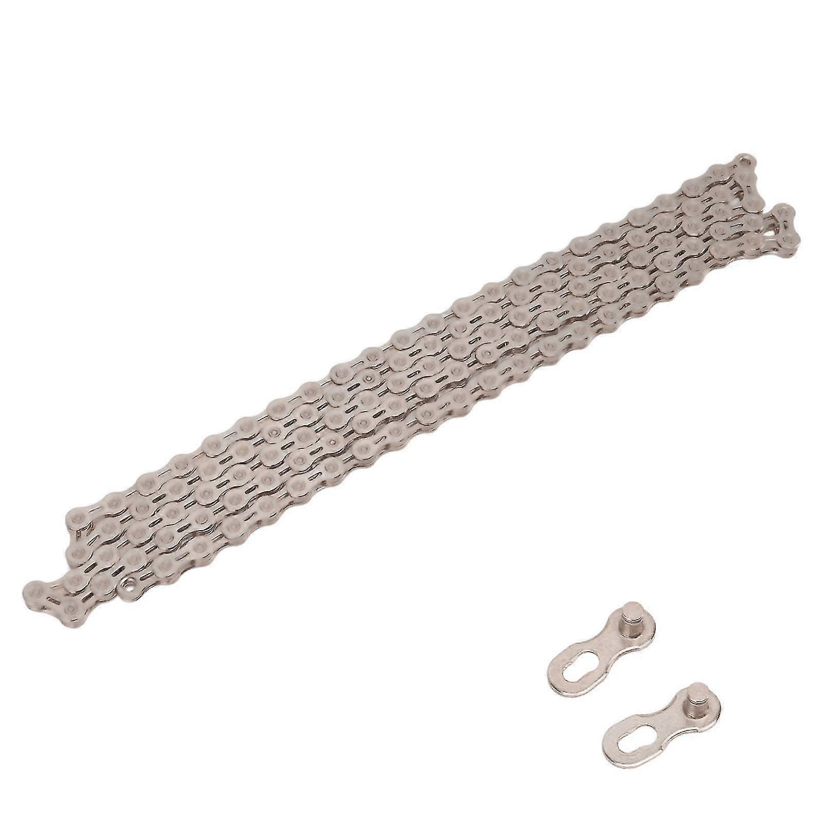10 Speed Silver Half Hollow Bike Chain - Replacement Chain for Mountain Road Bike