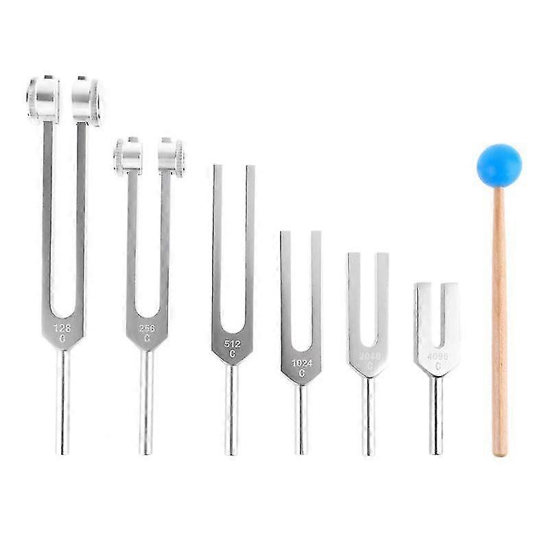 6 Pieces Body Tuning Forks Sensory Tuning Forks 128hz-4096hz Tuning Fork Kit-yyc
